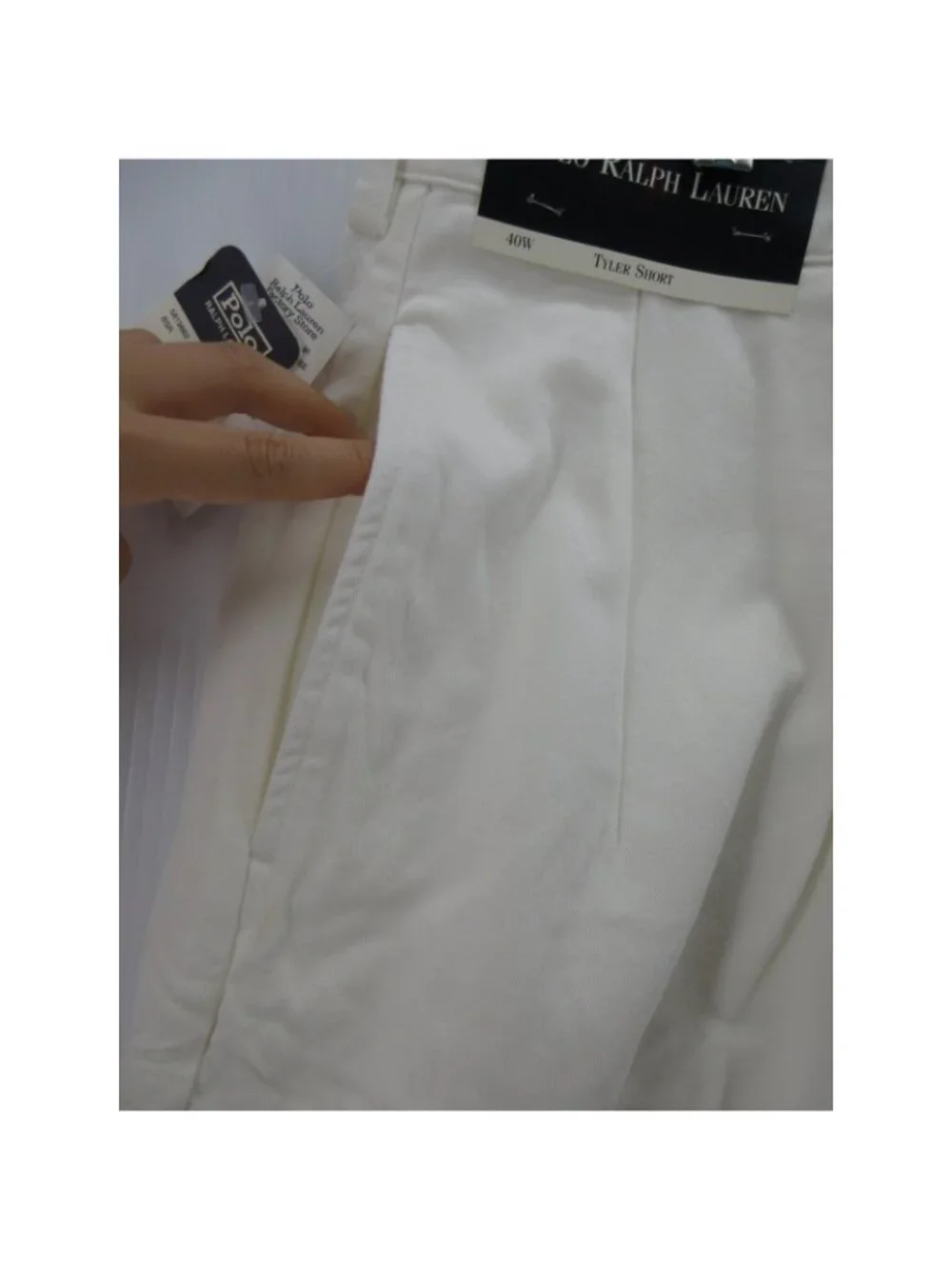 VINTAGE Polo Ralph Lauren Shorts 40 Tyler Chino Relaxed Pleated USA